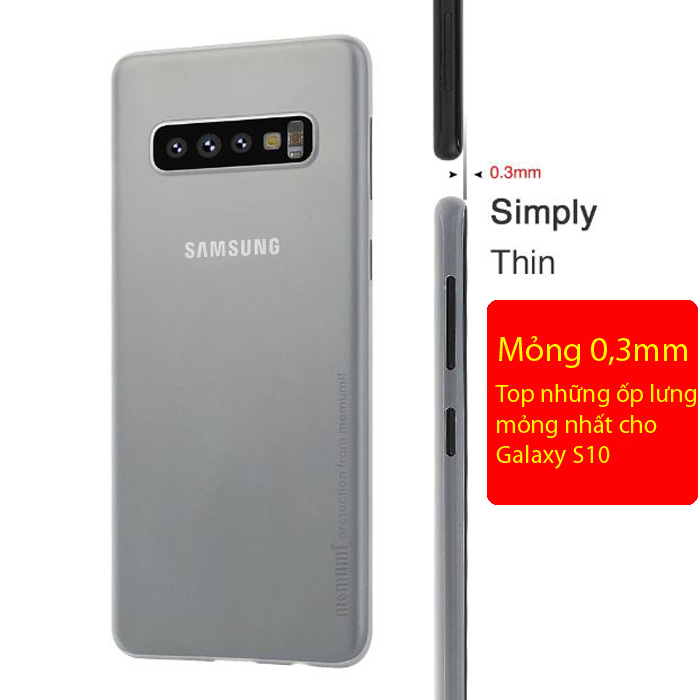 Ốp lưng Galaxy S10 Memumi Ultra Thin 0,3 siêu mỏng - siêu nhẹ 1