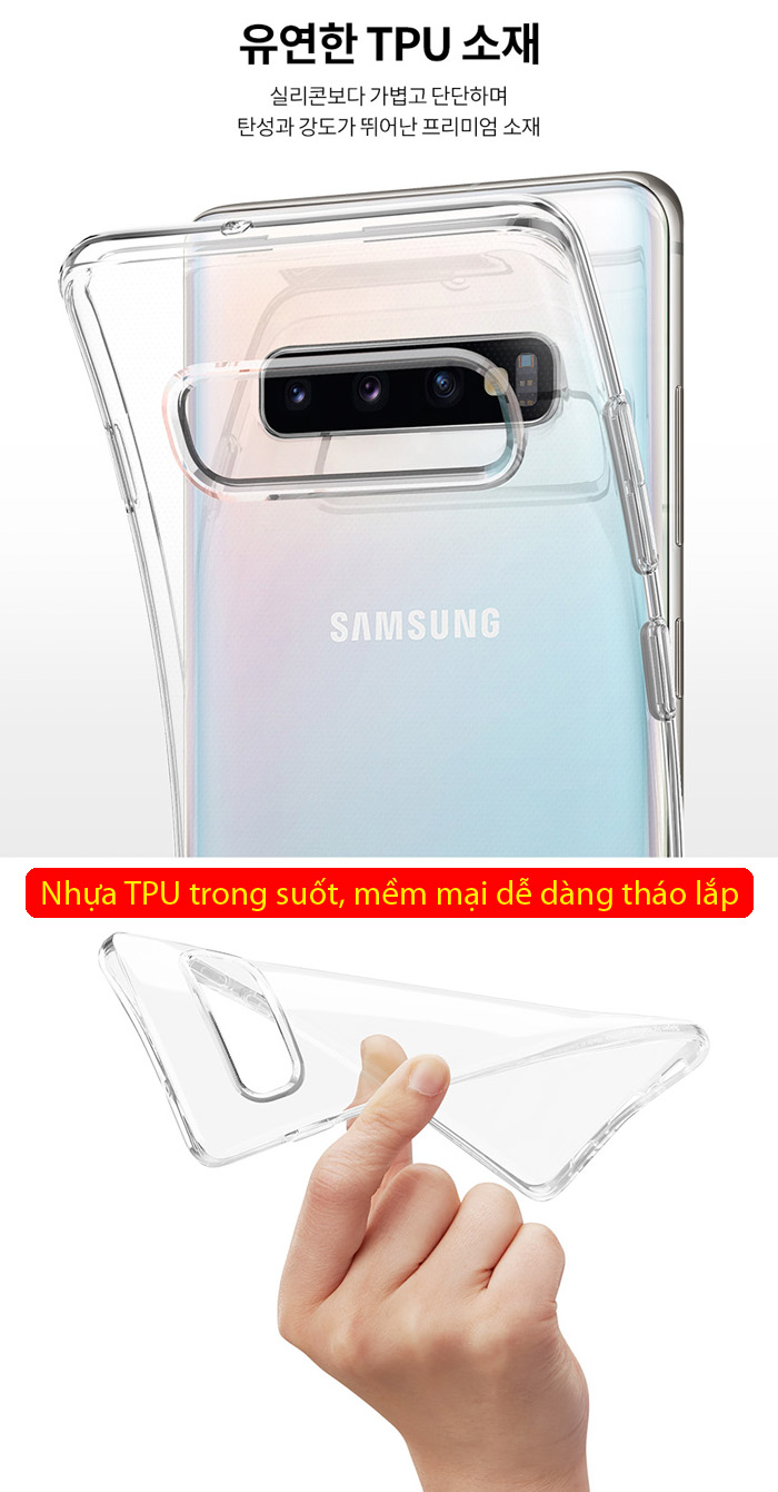 Ốp lưng Galaxy S10 Spigen Liquid Crystal trong suốt ( Hàng USA ) 1