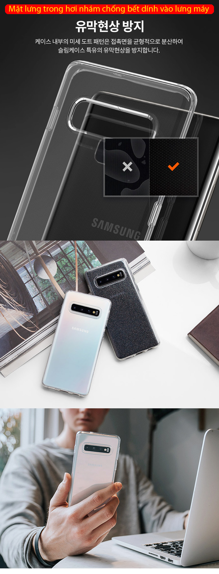 Ốp lưng Galaxy S10 Spigen Liquid Crystal trong suốt ( Hàng USA ) 2