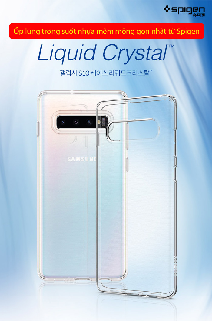 Ốp lưng Galaxy S10 Spigen Liquid Crystal trong suốt ( Hàng USA ) 3