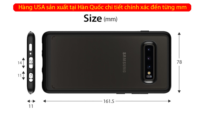 Ốp lưng Galaxy S10 Spigen Ultra Hybrid trong suốt ( Hàng USA ) 3