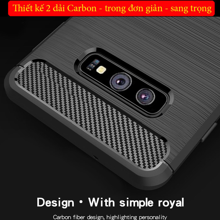 Ốp lưng Galaxy S10E Mofi Shen Du Carbon nhựa mềm - chống vân tay 1