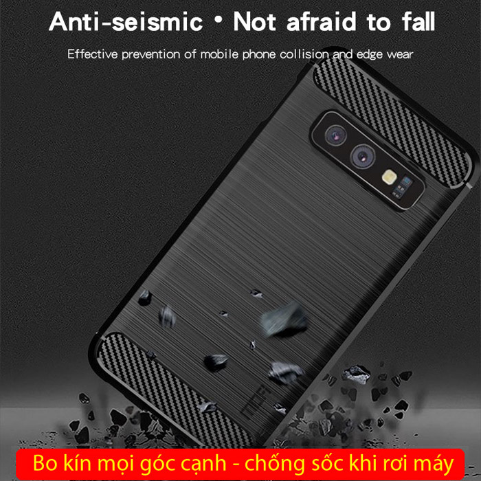 Ốp lưng Galaxy S10E Mofi Shen Du Carbon nhựa mềm - chống vân tay 3