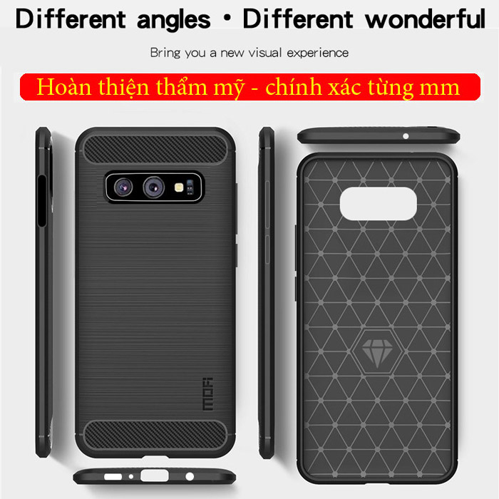 Ốp lưng Galaxy S10E Mofi Shen Du Carbon nhựa mềm - chống vân tay 4