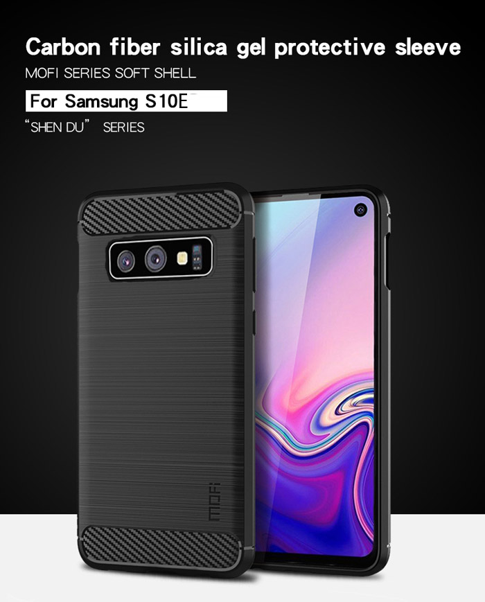 Ốp lưng Galaxy S10E Mofi Shen Du Carbon nhựa mềm - chống vân tay 5
