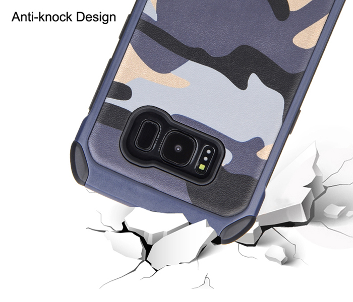 Ốp lưng Galaxy S8 NXcase Camouflage chống sốc + dán lưng Carbon 3