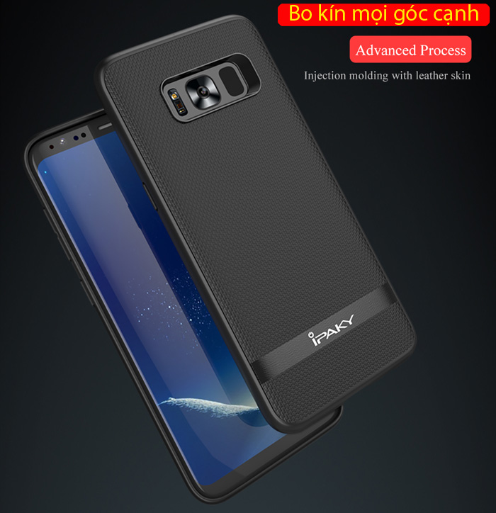 Ốp lưng Galaxy S8 Plus Ipaky Leather Skin Case chống vân tay 2