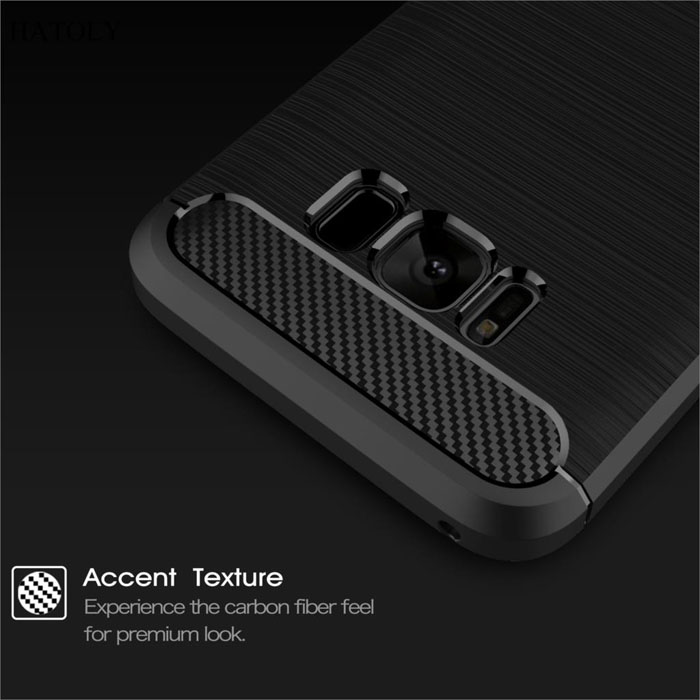 Ốp lưng Galaxy S8 Plus Viseaon Rugged Carbon nhựa dẻo TPU chống sốc 1