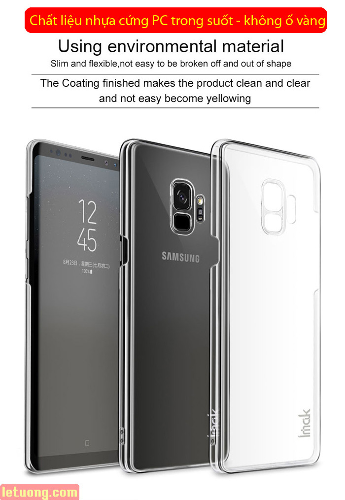 Ốp lưng Galaxy S9 Imak Impact Air 360 trong suốt không ố vàng 2