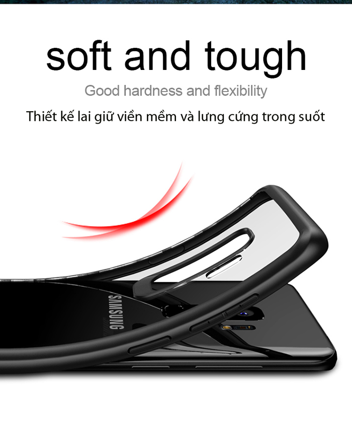 Ốp lưng Samsung Galaxy S9 Ipaky Original Hybrid trong suốt viền mềm 1