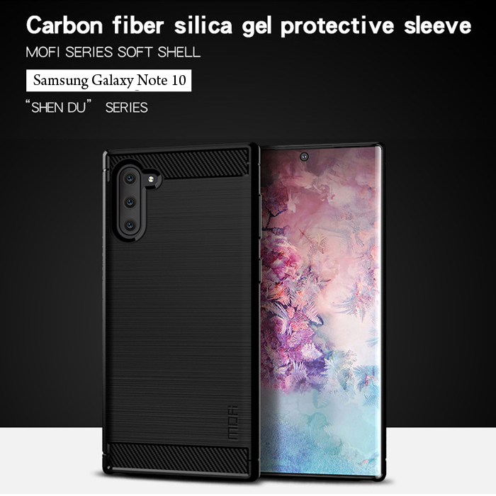 Ốp lưng Galaxy Note 10 Mofi Shen Du Carbon Fiber nhựa mềm - chống vân tay 4