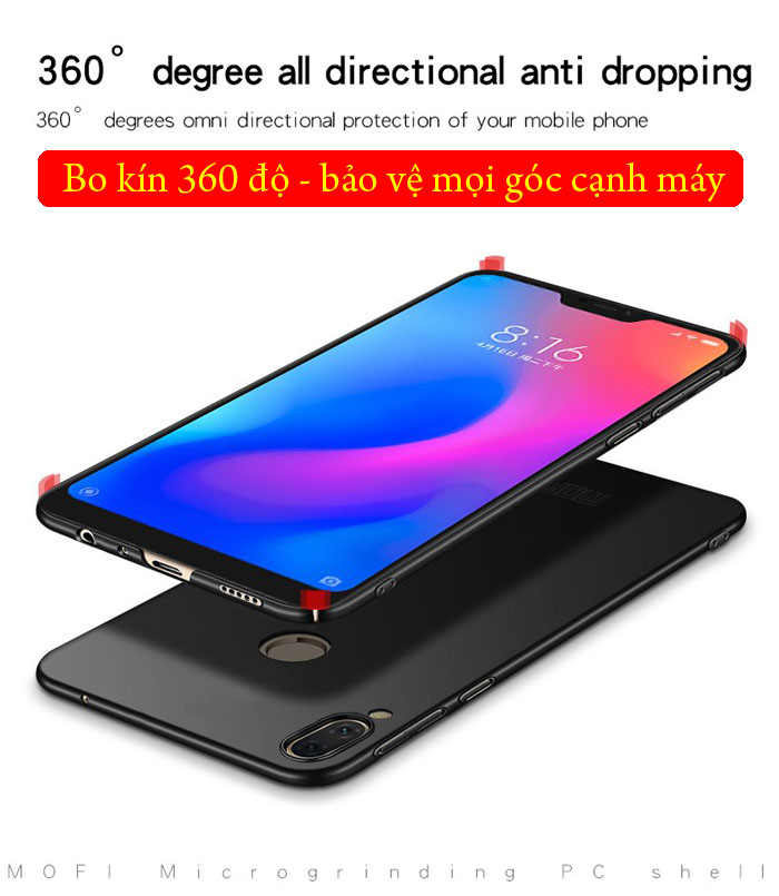 Ốp lưng Honor 8X Mofi Fitted Case 360 siêu mỏng, lưng mịn 2