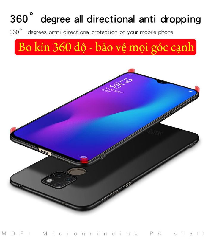 Ốp lưng Huawei Mate 20 Pro Mofi Fitted Case 360 siêu mỏng, lưng mịn 2