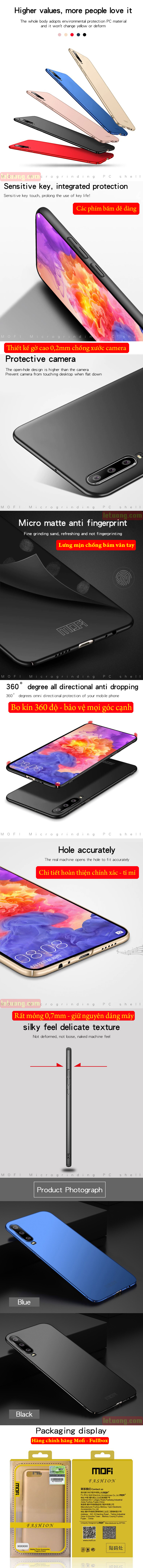 Ốp lưng Huawei Mate 20 Mofi Fitted Case 360 siêu mỏng, lưng mịn 4