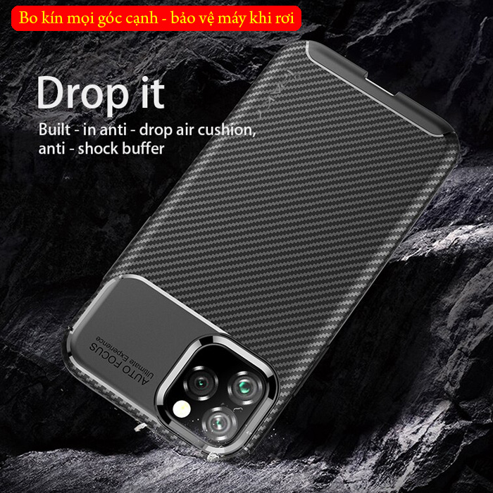 Ốp lưng iPhone 11 iPaky Carbon Fiber Case chống bám vân tay 4