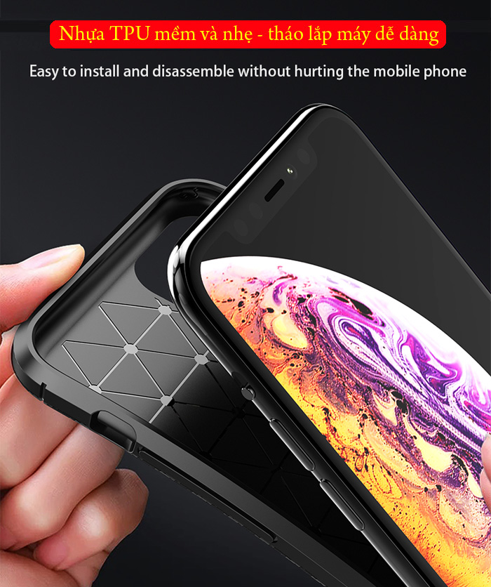 Ốp lưng iPhone 11 iPaky Carbon Fiber Case chống bám vân tay 2