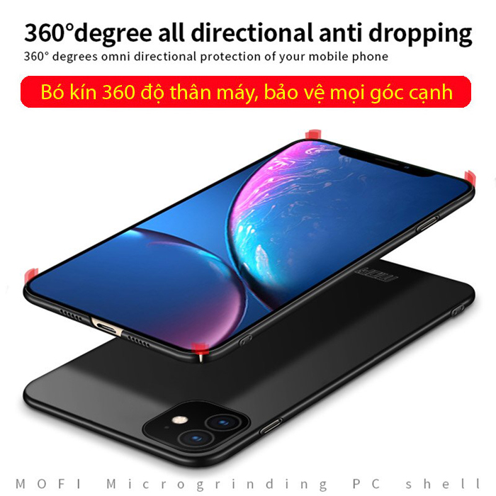 Ốp lưng iPhone 11 Mofi Fitted Case 360 siêu mỏng, lưng mịn 2