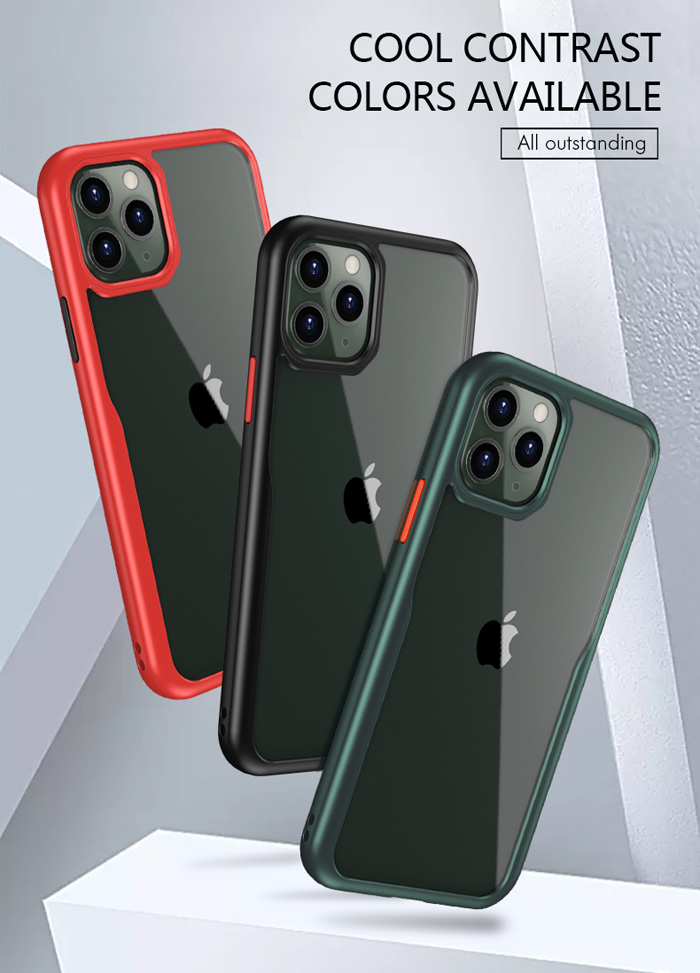 Ốp lưng iPhone 11 Pro Ipaky Shell Hybrid viền mềm + lưng trong suốt 1