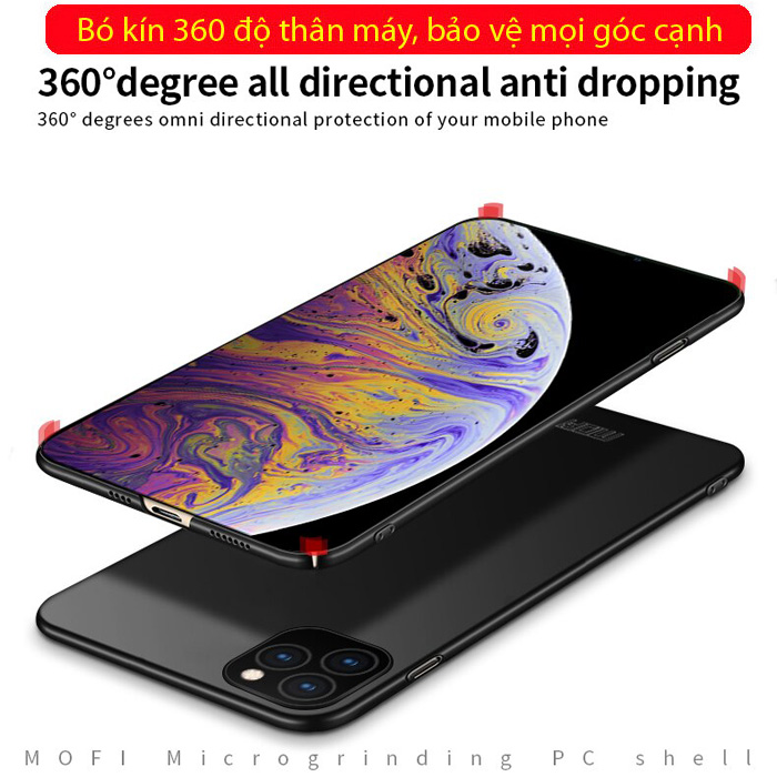 Ốp lưng iPhone 11 Pro Max Mofi Fitted Case 360 siêu mỏng, lưng mịn 2