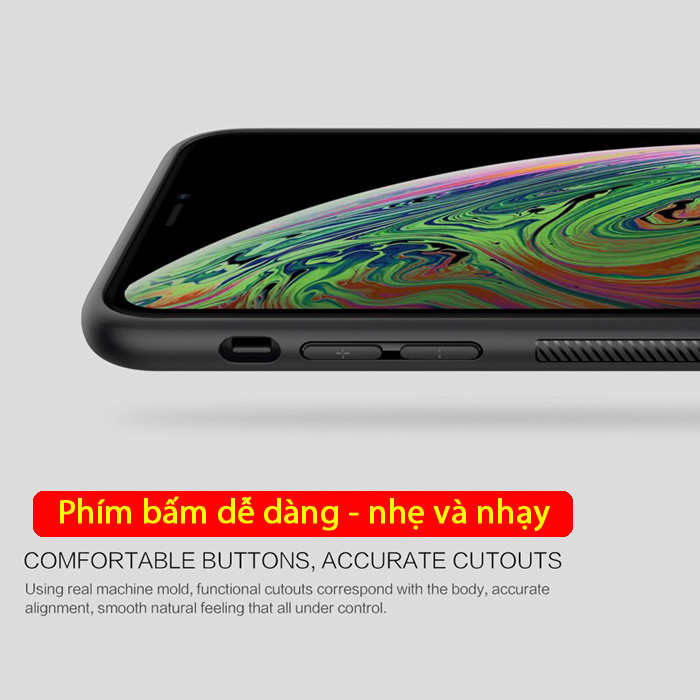 Ốp lưng iPhone 11 Pro Max Nillkin Fiber sợi Carbon siêu bền 3