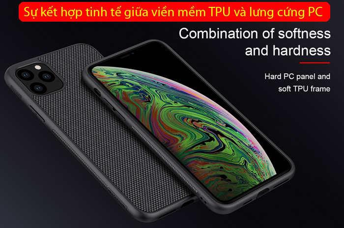 Ốp lưng iPhone 11 Pro Max Nillkin Texture 3D Case sợi Nylon siêu mỏng 2