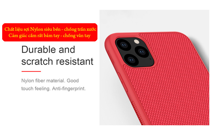 Ốp lưng iPhone 11 Pro Max Nillkin Texture 3D Case sợi Nylon siêu mỏng 1