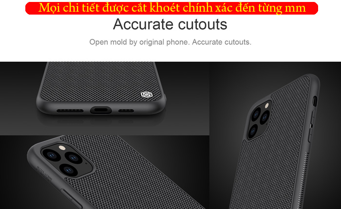 Ốp lưng iPhone 11 Pro Max Nillkin Texture 3D Case sợi Nylon siêu mỏng 4