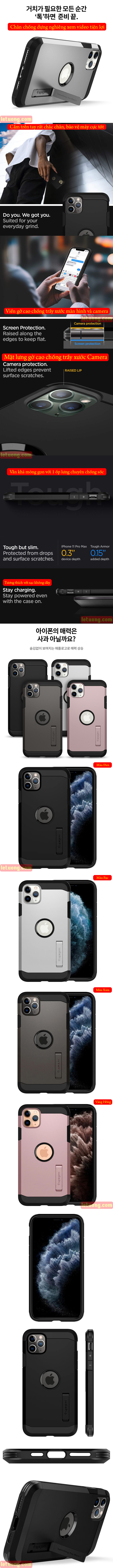 Ốp lưng iPhone 11 Pro Max Spigen Tough Armor chống va đập ( hàng USA ) 5