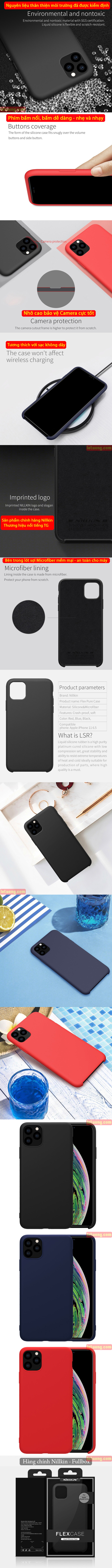 Ốp lưng iPhone 11 Pro Nillkin Flex Case Silicon mềm mịn 5