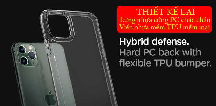 Ốp lưng iPhone 11 Pro Spigen Ultra Hybrid trong suốt ( hàng USA ) 2