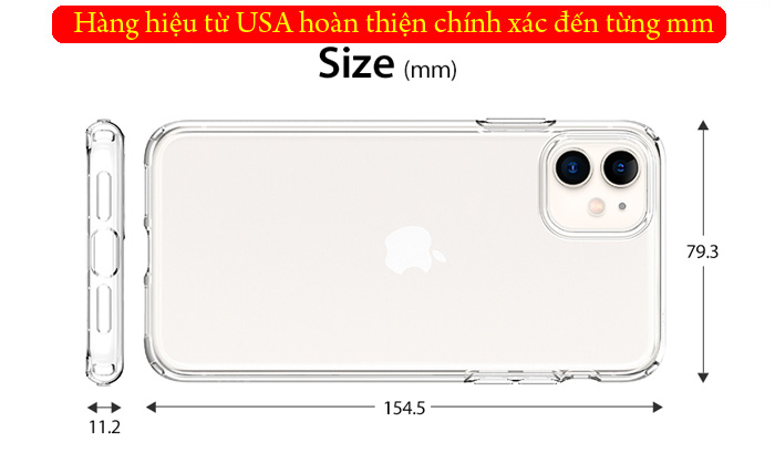 Ốp lưng iPhone 11 Spigen Liquid Crystal nhựa mềm trong suốt ( USA ) 3