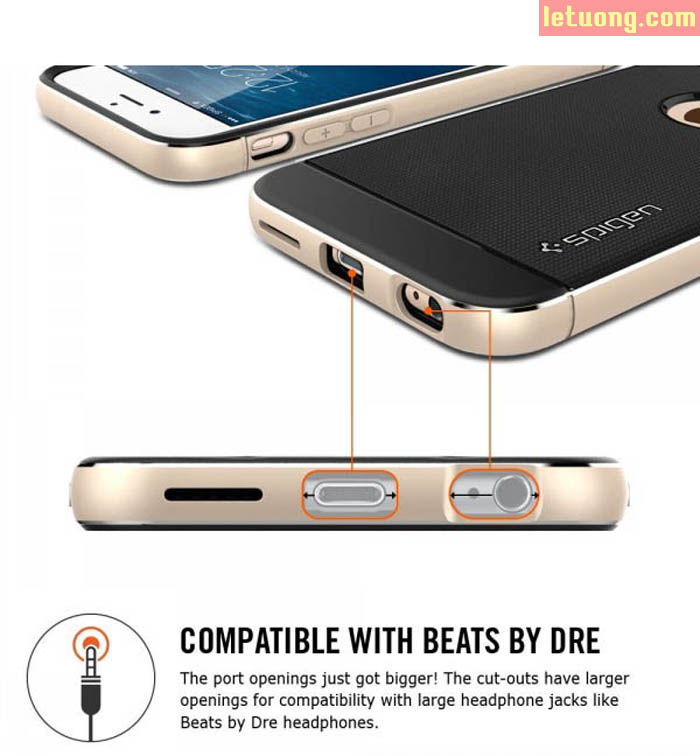 Ốp lưng Iphone 6 Plus/6S Plus Spigen Neo Hybrid Metal từ USA 3