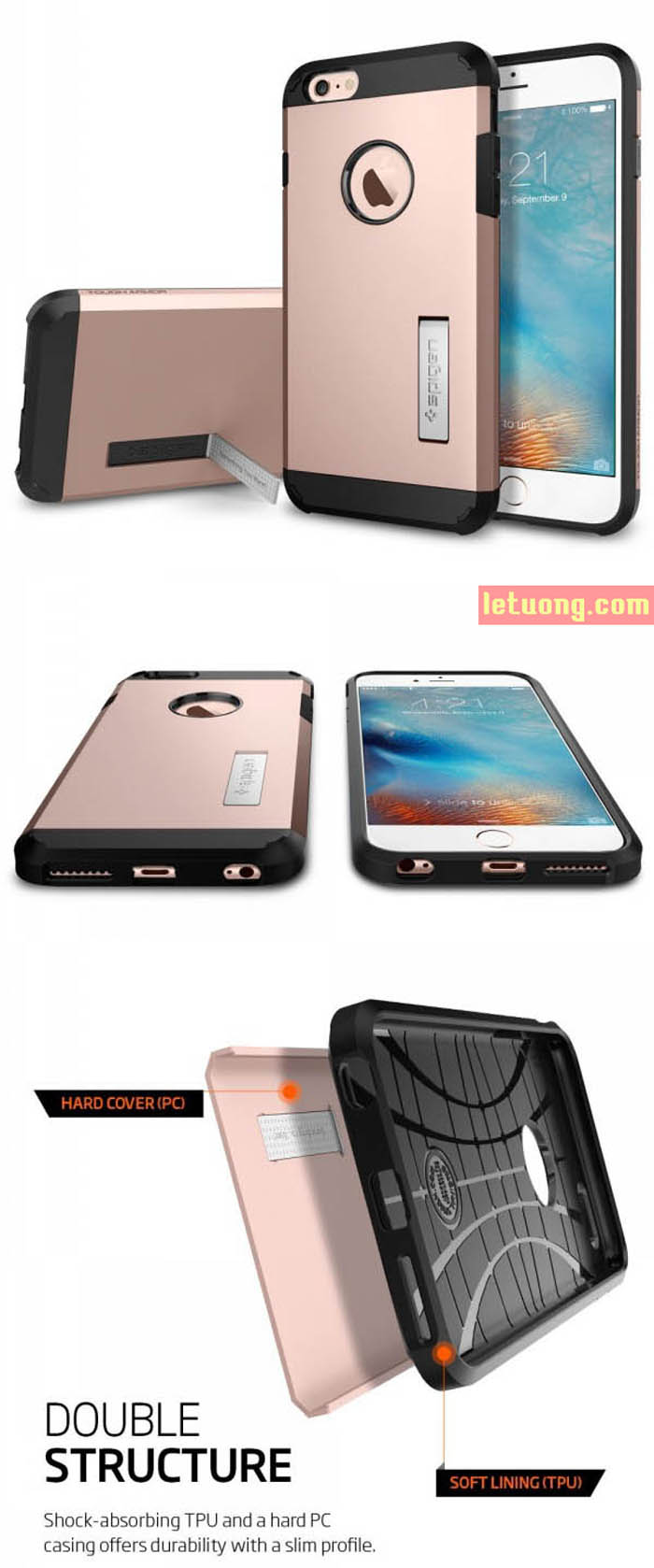 Ốp lưng Iphone 6 Plus/6S Plus Spigen Tough Tech Armor từ USA 2