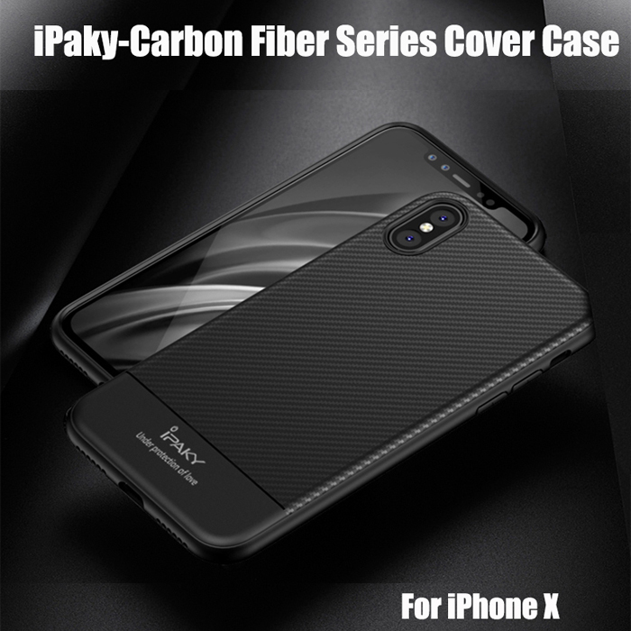 Ốp lưng Iphone X / Iphone 10 Ipaky Carbon Fiber chống vân tay 1