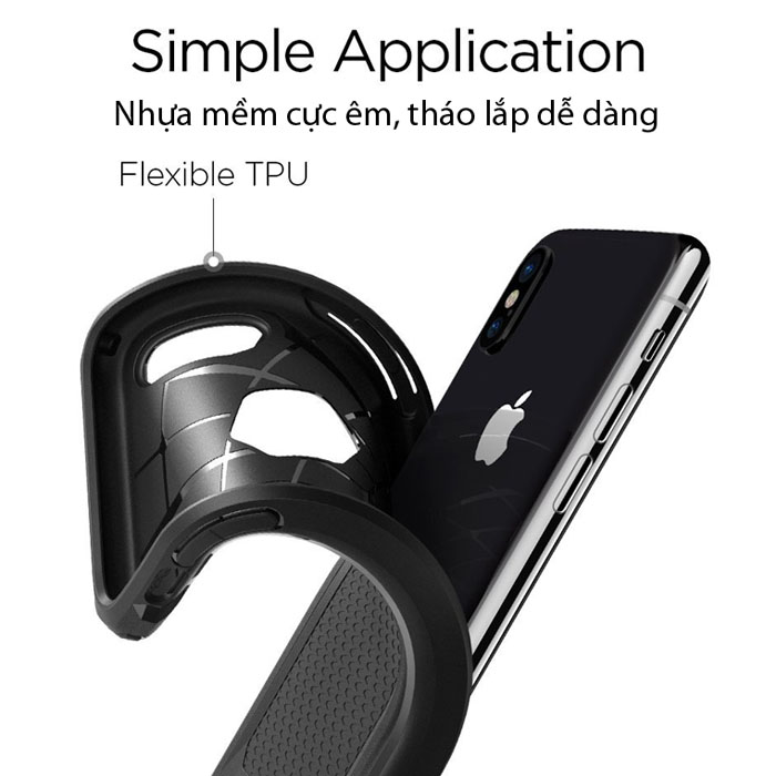 Ốp lưng Iphone X ( Iphone 10 ) Spigen Rugged Armor Extra ( USA ) 2