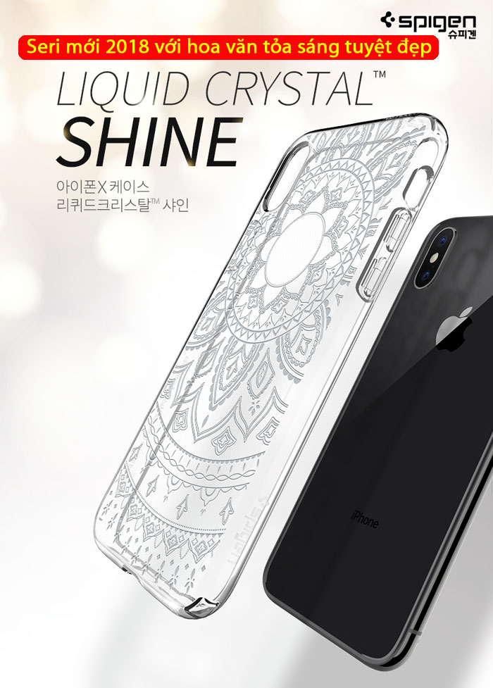 Ốp lưng Iphone X ( Iphone 10 ) Spigen Liquid Crystal Shine ( USA ) 1