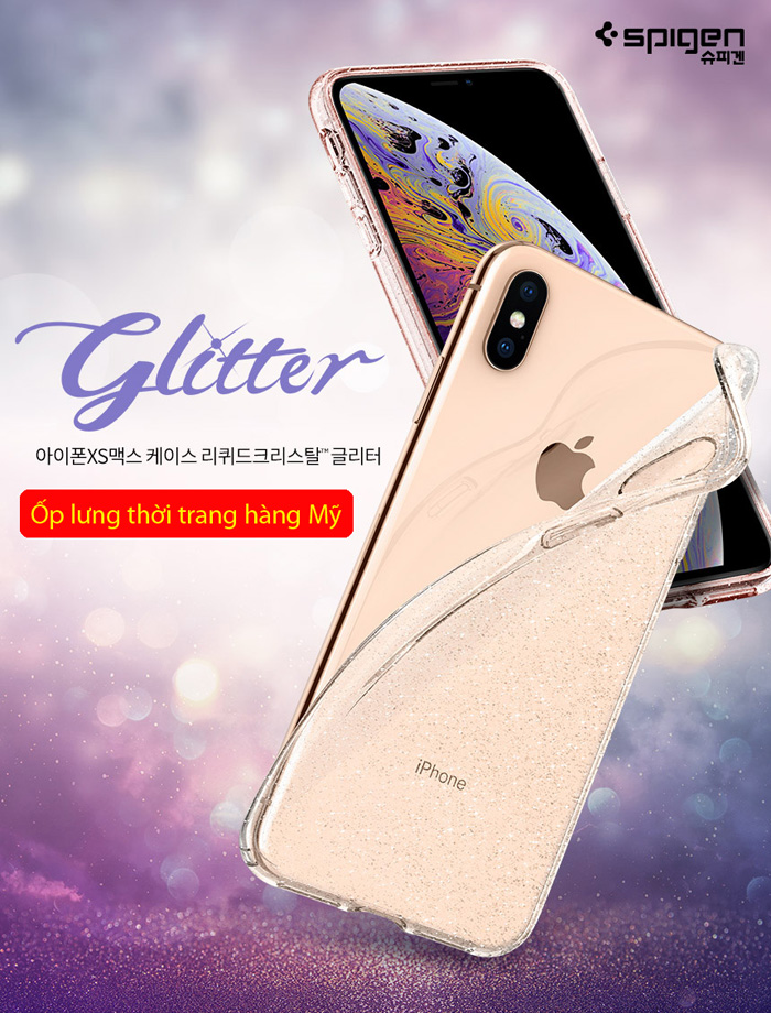 Ốp lưng iPhone Xs Max Spigen Liquid Crystal Glitter kim tuyến ( Hàng USA ) 1