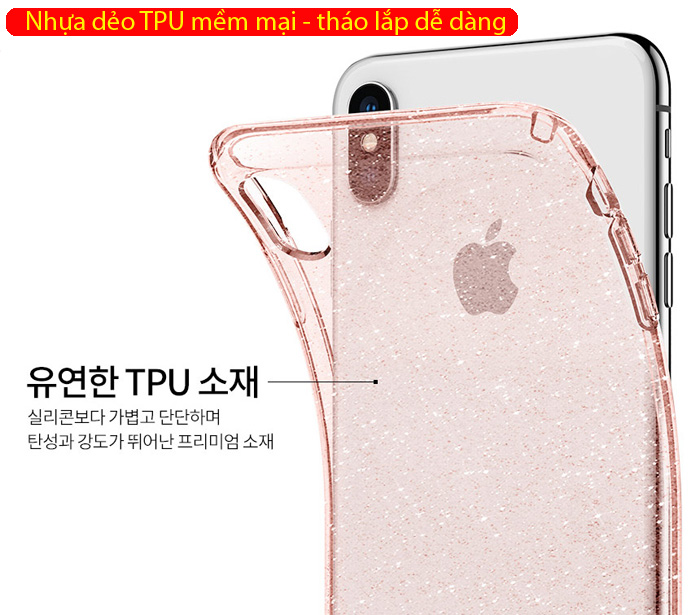 Ốp lưng iPhone Xs Max Spigen Liquid Crystal Glitter kim tuyến ( Hàng USA ) 3