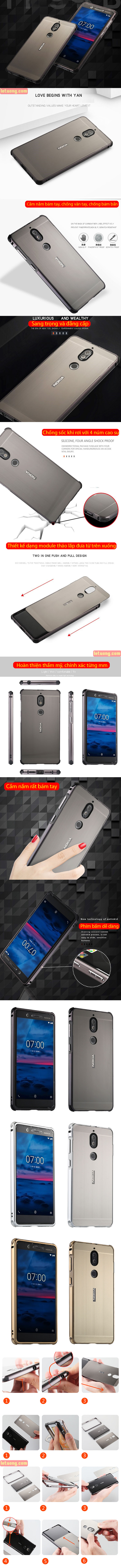 Ốp lưng Nokia 7 LT Metal nhôm phay sang trọng - chắc chắn 4