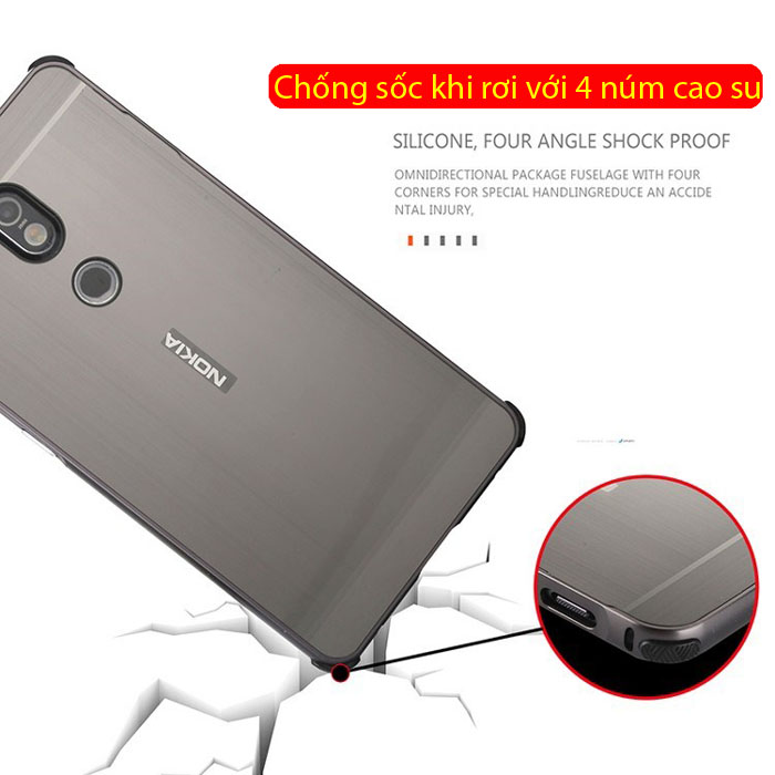 Ốp lưng Nokia 7 LT Metal nhôm phay sang trọng - chắc chắn 1