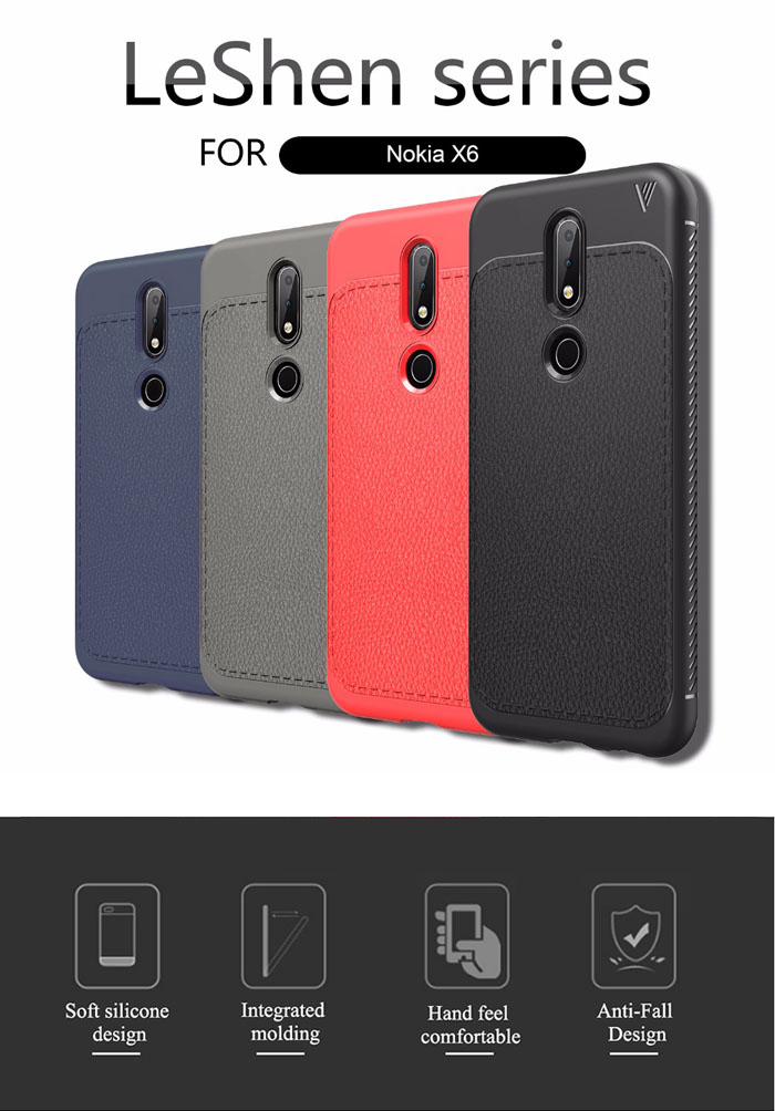 Ốp lưng Nokia X6 Lenuo Leshen Serie vân da sang trọng - chống sốc 1