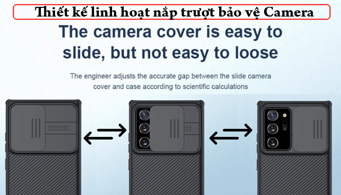 Ốp lưng Note 20 Ultra / 5G Nillkin Camshield Pro bảo vệ Camera 1