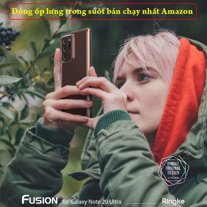Ốp lưng Note 20 Ultra / 5G Ringke Fusion trong suốt  ( Hàng Mỹ ) 5