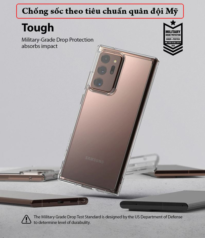 Ốp lưng Note 20 Ultra / 5G Ringke Fusion trong suốt  ( Hàng Mỹ ) 3