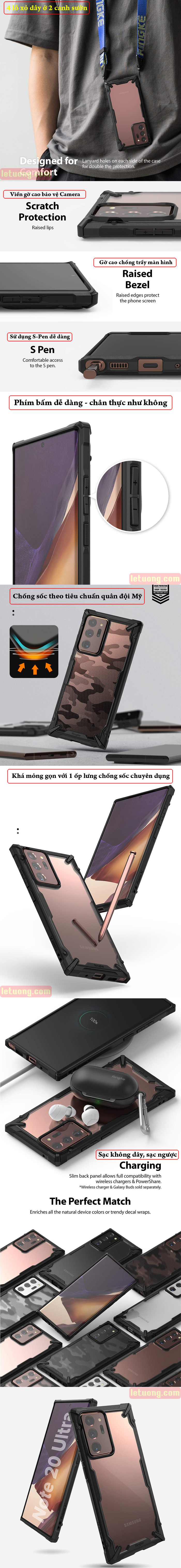 Ốp lưng Galaxy Note 20 Ultra / 5G Ringke Fusion X ( Hàng USA ) 4
