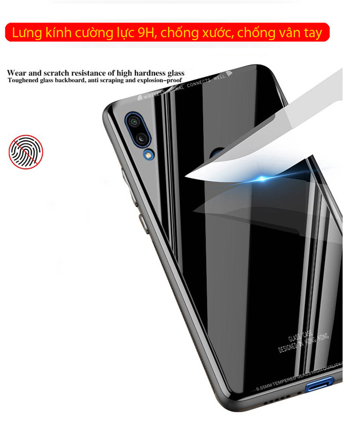 Ốp lưng Huawei Nova 3E LT Glass Case 9H lưng kính cường lực 1