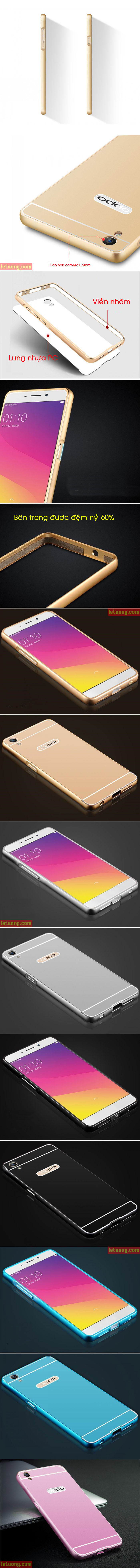 Ốp lưng Oppo A37/Neo 9 LT Armor Metal viền nhôm giả Iphone 6 4