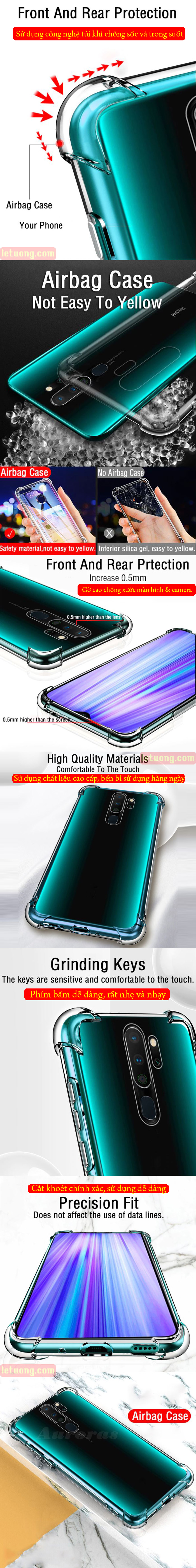 Ốp lưng Oppo A5 2020 LT Airbag Case trong suốt chống sốc 3