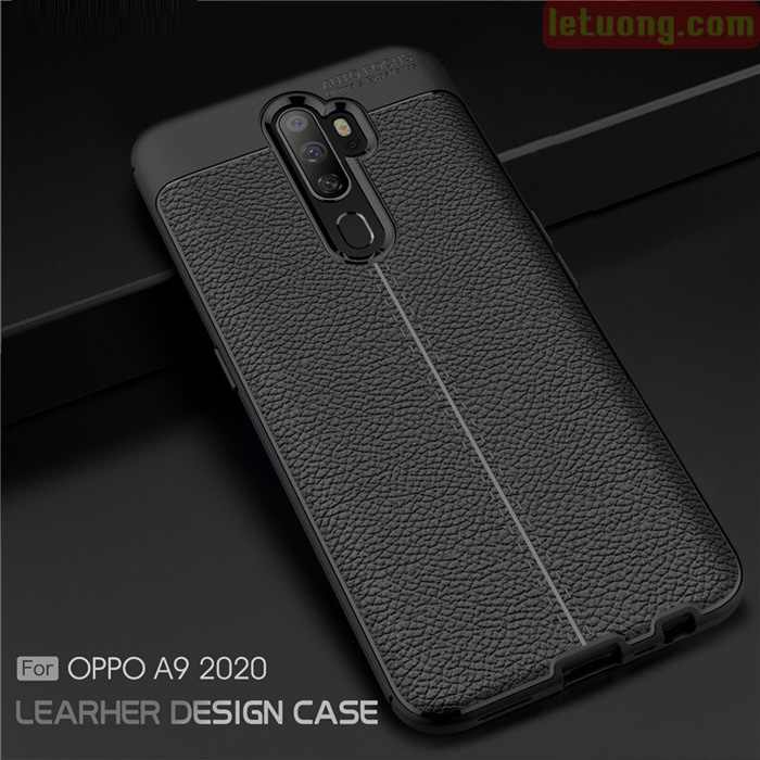 Ốp lưng Oppo A5 2020 LT Leather Design Case vân da - sang trọng 4