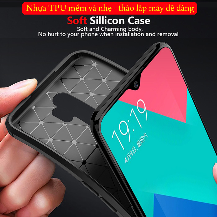  Ốp lưng Oppo A9 2020 LT Carbon Fiber Case chống bám vân tay 2
